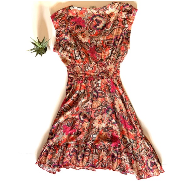{ American Rag Cie } Paisley and Floral Dress Sz L - Picture 2 of 4